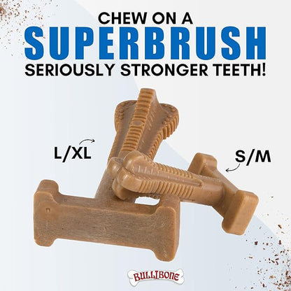 Bullibone Nylon Dog Chew Toy Spin-a-Bone - Interactive Dog Toy, Triggers Natural Instincts, and Improves Oral Health