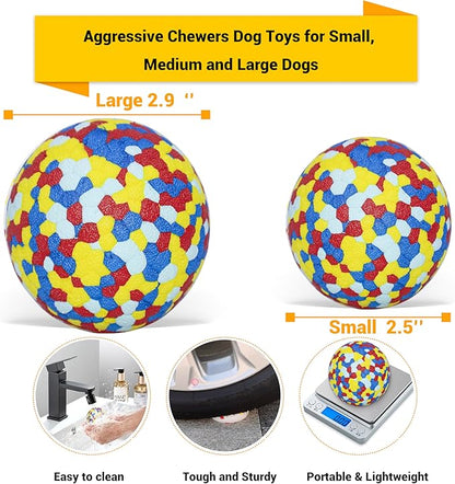 LIEVUIKEN Dog Balls Toys for Aggressive Chewers, Indestructible Durable Bouncy Floating Balls for Dogs to Fetch, Durable Solid Rubber Ball for Training Dog(2 Pack)