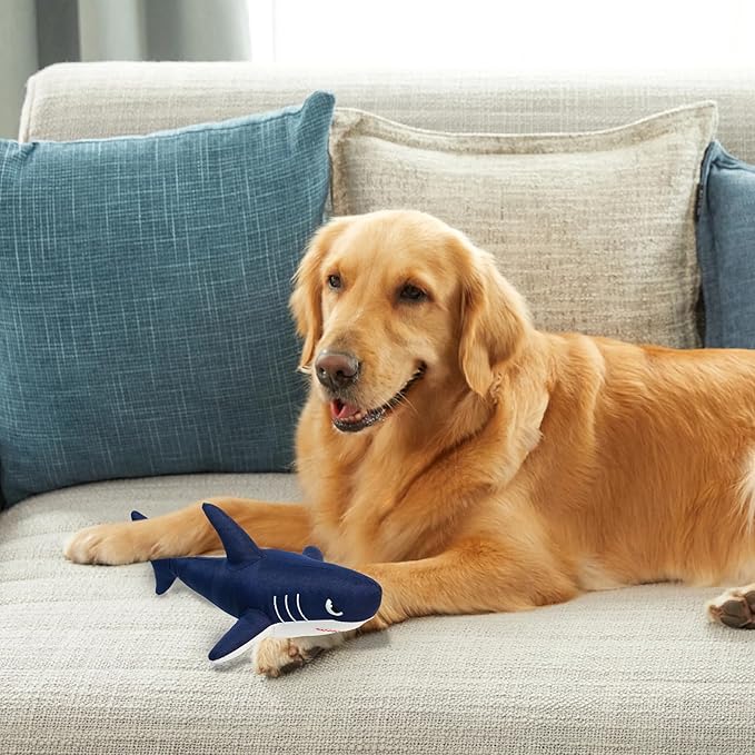 Dog Squeaky Toy, Durable Interactive Chew Toy for Aggressive Chewers, Tough Flexible Fabric Made from 90% Recycled Materials, for Small Medium and Large Dogs
