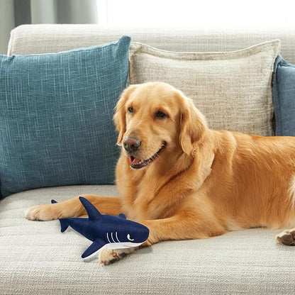 Dog Squeaky Toy, Durable Interactive Chew Toy for Aggressive Chewers, Tough Flexible Fabric Made from 90% Recycled Materials, for Small Medium and Large Dogs