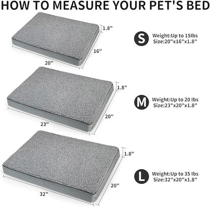 AUPETEK Heated Pet Beds for Indoor/Outdoor Cat & Dog Orthopedic Foam Warming Cat Beds Auto Temperature Control, Washable Cover with Waterproof Liner Thermo Kitty Electric Heating Bed