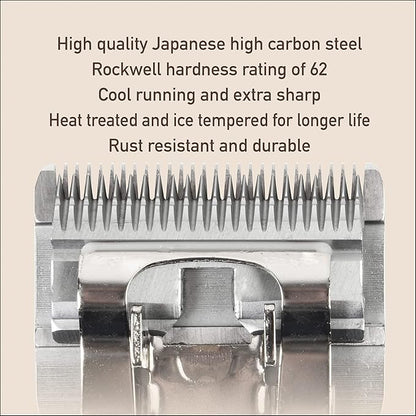 FURZONE Detachable Blade - Size 4F Blades 3/8", Made of Extra Durable Japanese Steel, Compatible with Most Andis, Oster, Wahl A5 Clippers