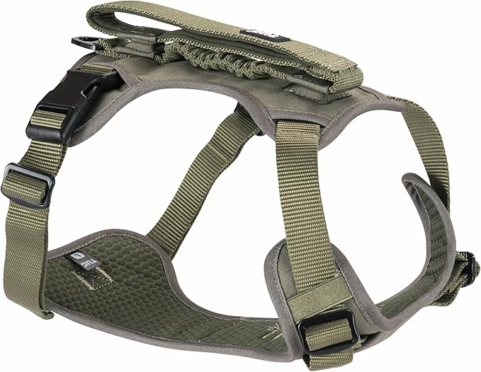 TUG Grab Dog Harness | Integrated Traffic Leash Magnetically Attached for Quick Control (Large/Green)