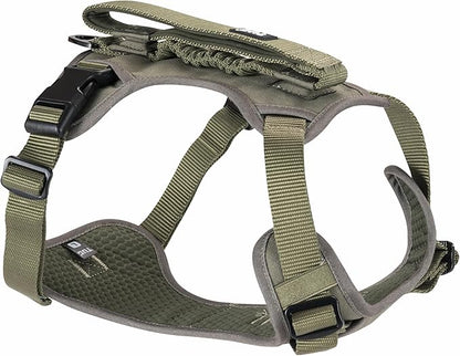 TUG Grab Dog Harness | Integrated Traffic Leash Magnetically Attached for Quick Control (Large/Green)