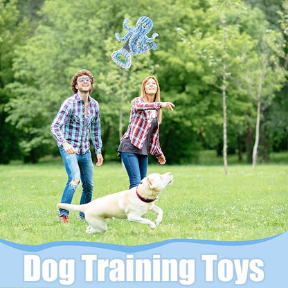 Squeaky Dog Toys, Octopus Dog Toy Interactive Tug of War Puppy Toy to Keep Them Busy(Blue)