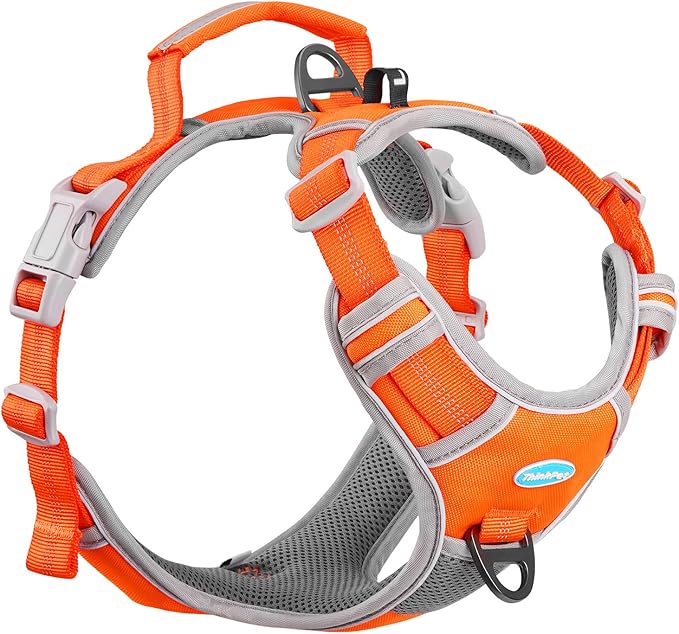 ThinkPet No Pull Harness Breathable Sport Vest with Handle-Dog Harnesses Reflective Adjustable for Medium Large Dogs