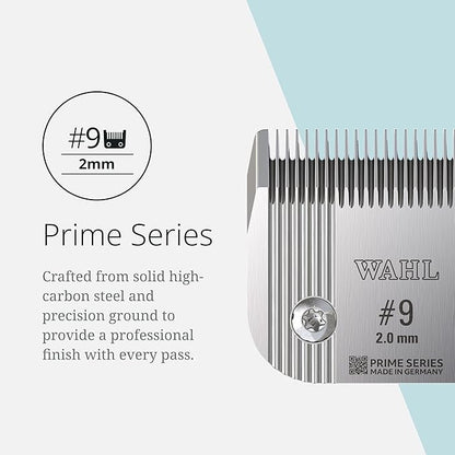 Wahl Pro Animal Prime Series Blades - Professional Fine Tooth Pet Clipper for Horse, Cat & Dog Grooming - Made from High-Carbon Steel - #9, 2.0mm