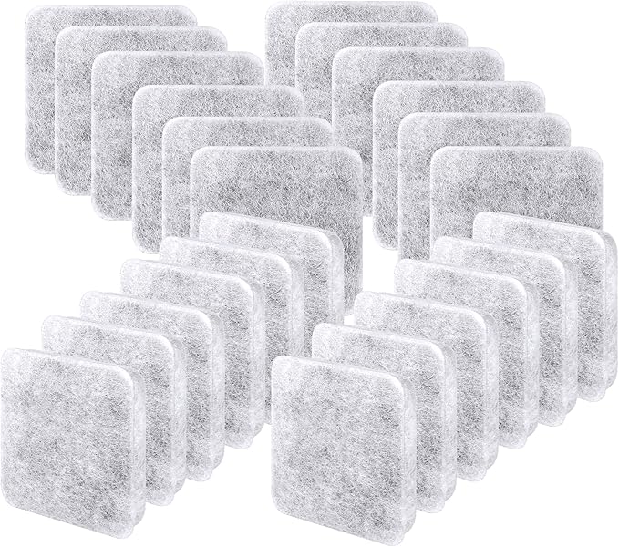 MyfatBOSS 24 Pack Dog Water Fountain Filters, Pet Water Filter Replacement Compatible with Petmate Replendish Mason Pet Water Fountains, Car Drinking Filter for Gravity Waterer Bowls Dispenser
