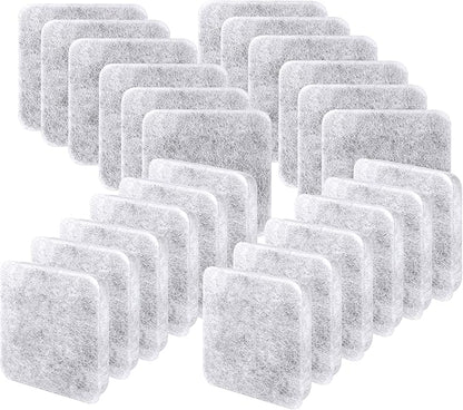 MyfatBOSS 24 Pack Dog Water Fountain Filters, Pet Water Filter Replacement Compatible with Petmate Replendish Mason Pet Water Fountains, Car Drinking Filter for Gravity Waterer Bowls Dispenser