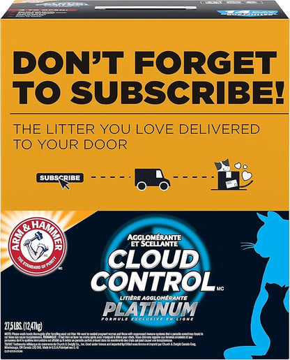 ARM & Hammer Cloud Control Platinum Clumping Cat Litter Odor Control, 27.5 lbs.