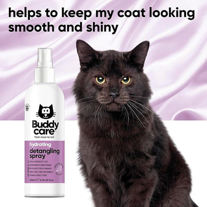 Buddycare Detangling Spray for Cats - Effective Cat Matted Fur Remover and Detangle Spray to Promote a Healthy Coat, Easily Removes Matted Hair for a Smooth and Shiny Coat