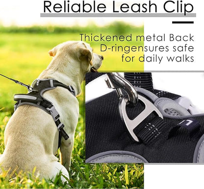 ThinkPet No Pull Harness Breathable Sport Vest with Handle-Dog Harnesses Reflective Adjustable for Medium Large Dogs