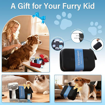 Pet Steam Brush for Dogs & Cats,5-in-1 Self-Cleaning Dog Steam Brush with 3 Swap-in Heads (Grooming, Dematting, Deshedding),Cat Spray Hair Removal Comb,Includes Pet Essence & Storage Case