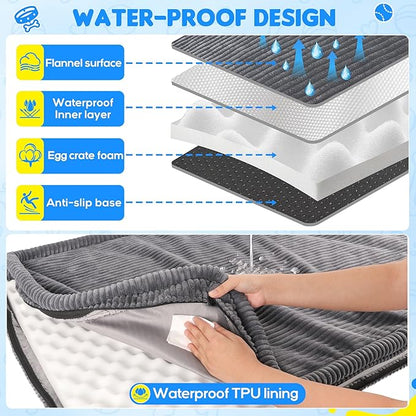 Dog Car Bed, Non-Slip Backseat Extender Pet Mat, Removable Washable Dog Bed for SUVs, Sedans & Trucks, Anti-Slip Travel Bed for Dogs, Easy Clean & Scratch-Proof & Comfort (56"x28.7")