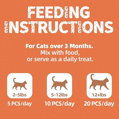 Just Try 16 OZ Taurine Treats with Coenzyme Q10 for Cats - Coq10 & Taurine for Cat to Support Feline Heart Health - Chicken Flavored Chews - Vitamins Snacks Treats