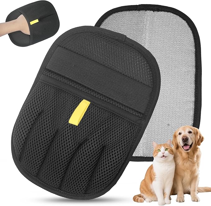 Reusable Pet Hair Removal Glove for Dogs & Cats, Electrostatic Pet Hair Gloves, Pet Hair Remover Tool for Furniture, Carpets, Sofas and Beds(2pcs)
