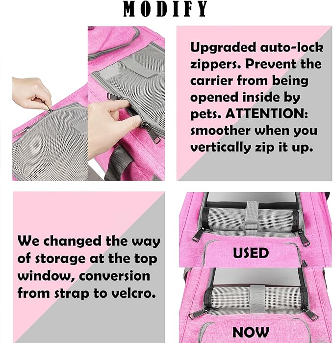 GAPZER Pet Carrier for Large and Medium Cats, Soft-Sided Pet Carrier for Big Medium Cats and Puppy Dog Carriers Cat Carriers, Pet Privacy Protection Travel Carrier