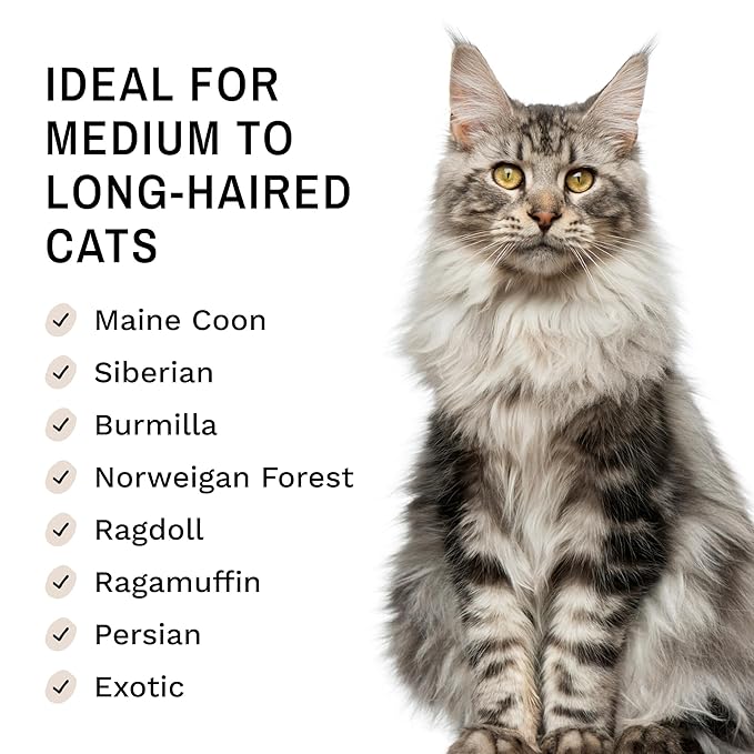 Eye Envy ProGlide 6" Cat Comb. Deshedding and Detangling Comb. Removes undercoat, shedding hair, tangles and knots. Prevents matted fur. Gentle rounded pins of two lengths