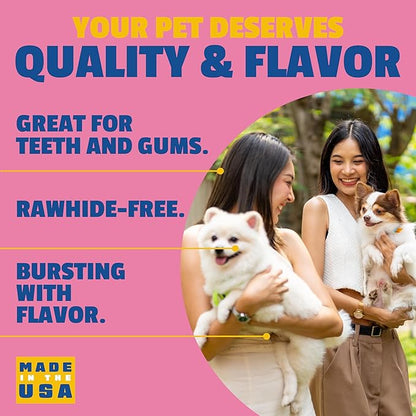 etta says! Flavor Fusion - Natural Dog Chews, Variety Pack - Made in The USA - Delicious, Rawhide-Free Treats for Dogs - Supports Dental Hygiene - Contains 6 Flavors - 12 Pack (Pack of 6)