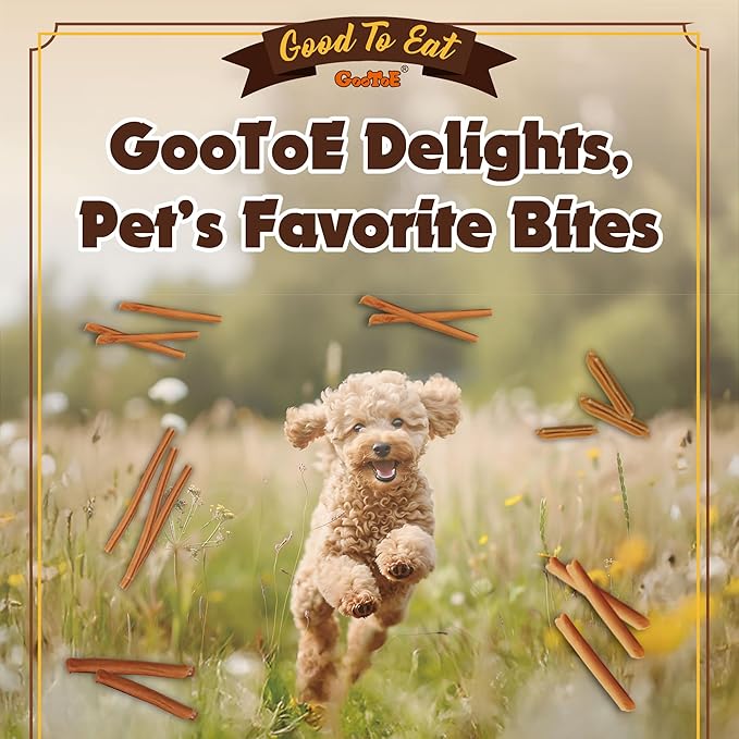 Gootoe Dog Treats, Chicken Jerky for Dogs - Premium Dog Training Treats; High-Protein, Gluten-Free, Hypoallergenic, Grain-Free, Chicken Sticks with Sweet Potato, 1.5 lb