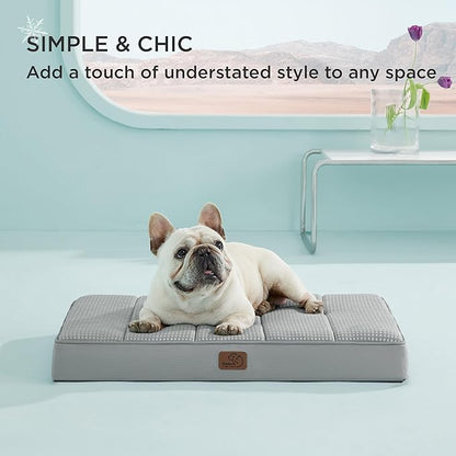 Bedsure Cooling Dog Bed for Small Dogs - Comfy Flat Puppy Beds with Removable Washable Cover, Orthopedic Egg Crate Foam Pet Mat, Suitable for Pet Up to 15 lbs