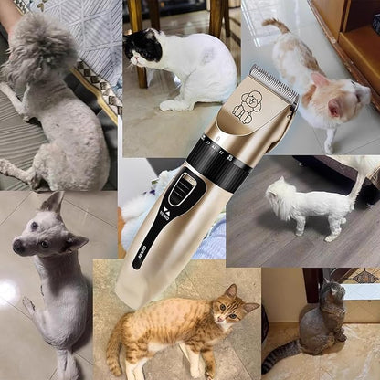 Biaccrss Dog Clipper Low Noise, Rechargeable Cordless Dog Hair Trimmer, Electric Pet Shaver, Paw Trimmer for Dogs Cats