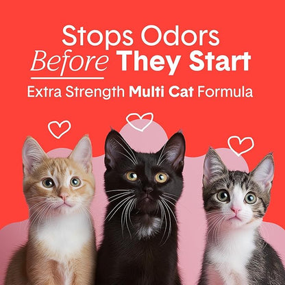 Boxie Extra Strength 35 Day Odor Control Clumping Clay Cat & Kitty Litter 40lb, 99.9% Dust-Free, Probiotic Formula, Long-Lasting, Veterinarian Approved, Easy Scooping for Multi-Cat Homes