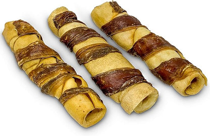 Wild Eats Water Buffalo Retriever 9 Inch Cheek Roll Dog Chews - 3 Pack (Healthy Alternative for Beef Rawhide for Dogs, Natural Treat, Single Source Protein Dog Treat)