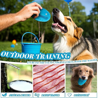 MynePets Indestructible Chew Toys for Aggressive Chewers - Durable, Squeaky, Large Toys for Big Dogs (Blue)