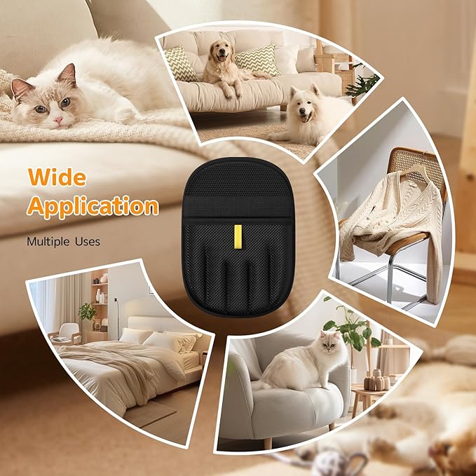 Pet Hair Removal, 2025 Newly Upgraded Five-Finger Electrostatic Pet Hair Removal Glove, Reusable Cat & Dog Hair Remover Tool for Clothing, Couch, Furniture, Carpet, Car Seat, Cat Grooming Glove -2 PCS