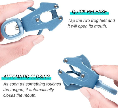 GEIT 2/4/5/6FT Dog Leash, Heavy Duty Rope Leashes, Reflective Nylon Pet Lead with Aluminum Quick Release/Locking Tactical Frog Clip for Small Medium and Large Dogs, Blue, 1/2 inch
