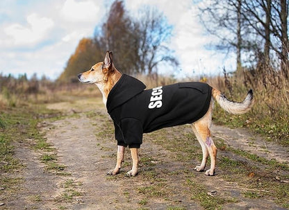 Security Dog Sweater Soft Brushed Fleece Clothes Hoodie Sweatshirt with Pocket Dog Sweaters for Large Dogs(XL)