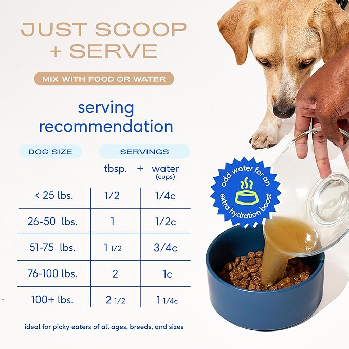 Native Pet Bone Broth for Dogs and Cats - Turkey Bone Broth Powder Dog Food Toppers for Picky Eaters - Provides Extra Nutrition for Joint Strength, Immune Support & Heart Health - 192 Scoops