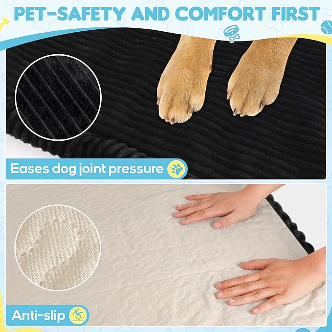 Dog Car Bed, Non-Slip Backseat Extender Pet Mat, Removable Washable Dog Bed for SUVs, Sedans & Trucks, Anti-Slip Travel Bed for Dogs, Easy Clean & Scratch-Proof & Comfort (50"x24.6")