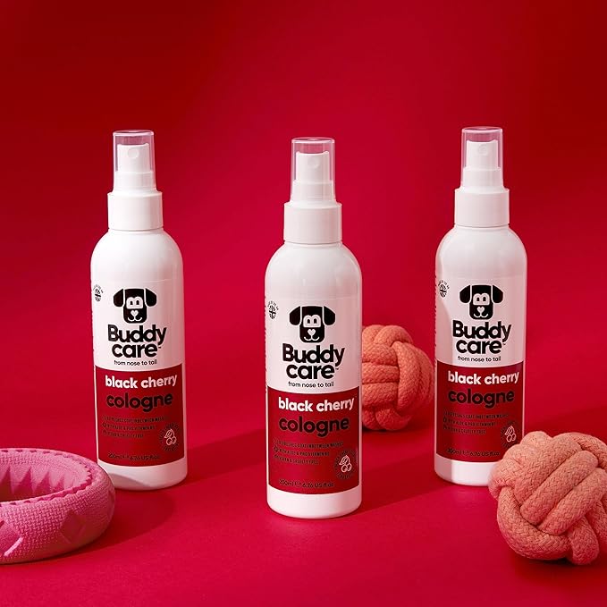 Dog Cologne - Black Cherry - 200ml - Fruity and Bold Scented Dog Cologne - Refreshes Between Dog Washes