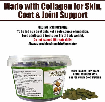 Fieldcrest Farms Nothin’ to Hide Collagen Cat Treats – Crunchy & Creamy Cat Snacks, High-Protein Healthy Treats for Skin, Coat & Joint Support, Catnip Flavor, 8 oz. Resealable Tub