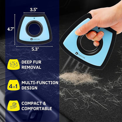 Pet Hair Removal Tool for Car Detailing – 2025 Upgrade Dog Hair Remover for Car Auto, Couch, Carpet & Furniture – Reusable Pet Hair Scraper for Car Interior & Upholstery