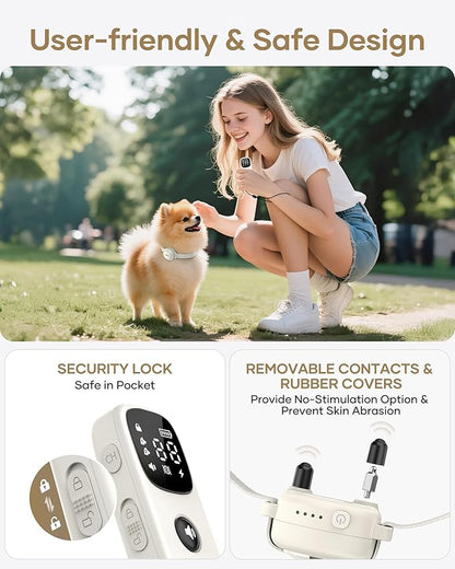 Jugbow Shock Collar for Small Dogs - 4200FT Dog Training Collar with Remote for 5-30lbs Mini Small Dogs, IPX8-Waterproof Rechargeable E-Collar with Beep (1-9), Vibration(1-3), Safe Shock(0-16)