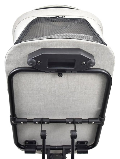 ROODO 2026 Upgraded Version 3 in 1 Dog Cat Stroller With Detachable Carrier&Car Seat Lightweight Folding Portable All Terrain Pet Travel System Puppy Kitty Doggie Bunny Stroller for 30lbs(Light Khaki)