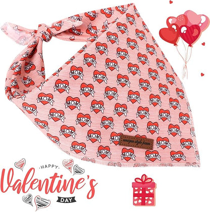 Unique Style Paws Valentiene's Day Dog Bandana Heart Print Cotton Dog Bandanas Bandana for Small Medium Large Dogs New