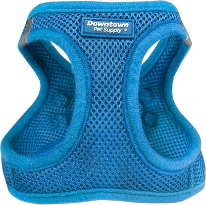 Downtown Pet Supply Step in Dog Harness for Small Dogs No Pull, Medium, Cobalt - Adjustable, Reflective Trim, Padded Mesh Fabric, Buckle Strap Harness for Dogs