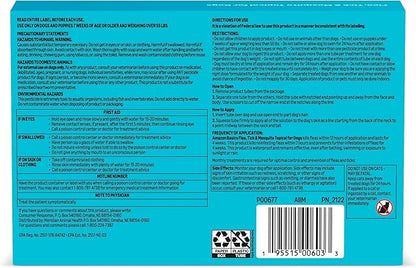 Amazon Basics Preventative Flea, Tick & Mosquito Topical Treatment for X-Large Dogs (Over 55 pounds), 6 Count, Packaging May Vary