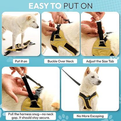 Gooby Escape Free Easy Fit X Step in Dog Harness - Miami Yellow, X-Small