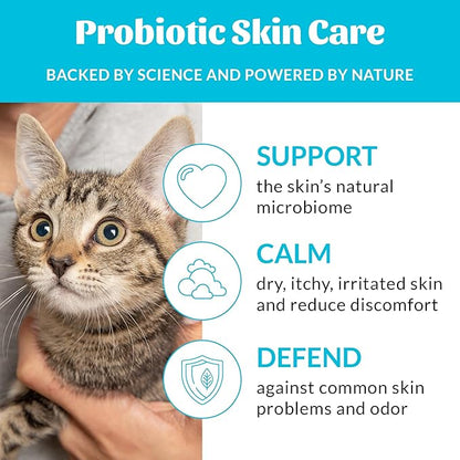Skout's Honor Unscented Probiotic Cat Shampoo & Conditioner with Avocado Oil & Omega-3s, 97% Natural, Paraben & Sulfate-Free, Cruelty-Free, 16oz, Fragrance Free