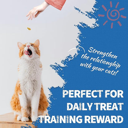Just Try 16 OZ Tuna Cat Treats for Indoor Cats Training Treats with Real Tuna Omega-3 for Cats Joint Support & Skin Coat Health & Dental Care