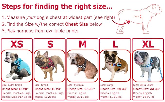 BULLHUG Adjustable Dog Harness– No Pull, No Choke – for English Bulldogs, French Bulldogs, Pugs & Broad-Chested Breeds – Easy, Safe Walks (Leopard, XL)