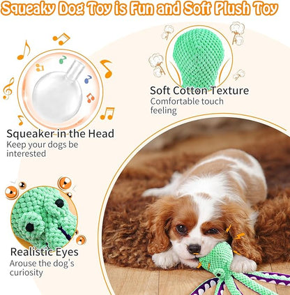 Fuufome Large Squeaky Dog Toys- Plush Dog Toys with Soft Fabric for Small, Medium, and Large Dogs Daily Companionship, Training Reward Gift