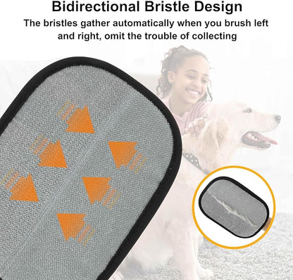 GLIDESMOOTH Pet Hair Remover Gloves, Advanced Static-Adhesive Pet Hair Removal Gloves, Reusable Cat Dog Hair Remover Mitt, Pet Grooming Glove for Shedding, 2 PCS