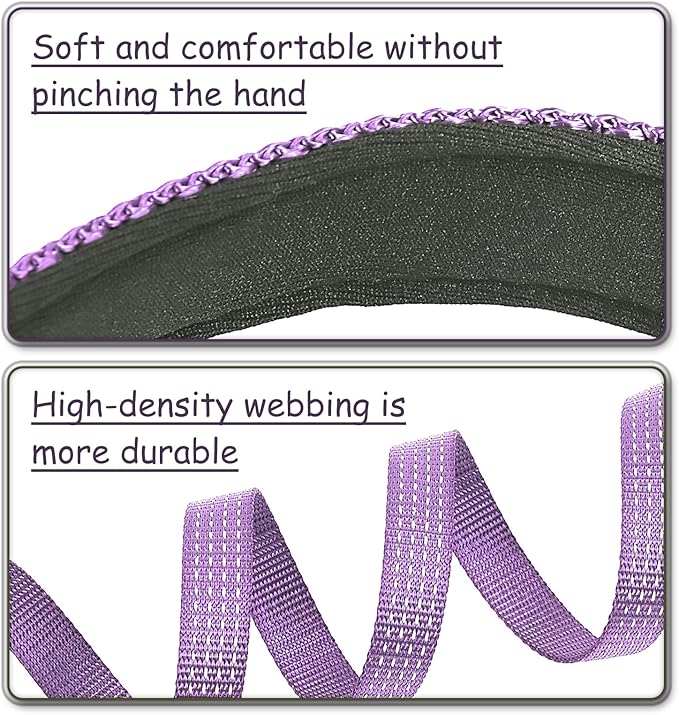 Wolfone Long Line Dog Leash with Padded Handle Purple 5m Training Leashes Reflective Leads for Dogs Outside