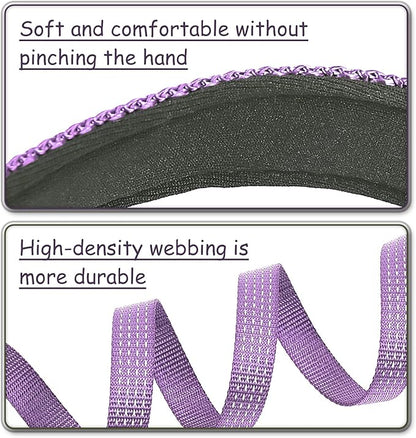 Wolfone Long Line Dog Leash with Padded Handle Purple 15m Training Leashes Reflective Leads for Dogs Outside